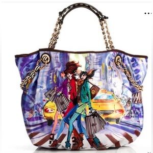 henri bendel “Bendel Girls In Midtown Manhattan “ satin shoulder bag NWT